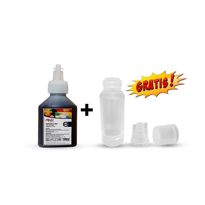 MALIK - Tinta Negra Sublimacion 100ml con Botella T544 para Epson L3110