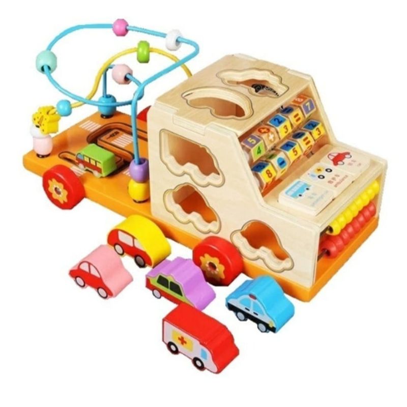 GENERICO - Camión multifunción juego didáctico madera bebé- niños