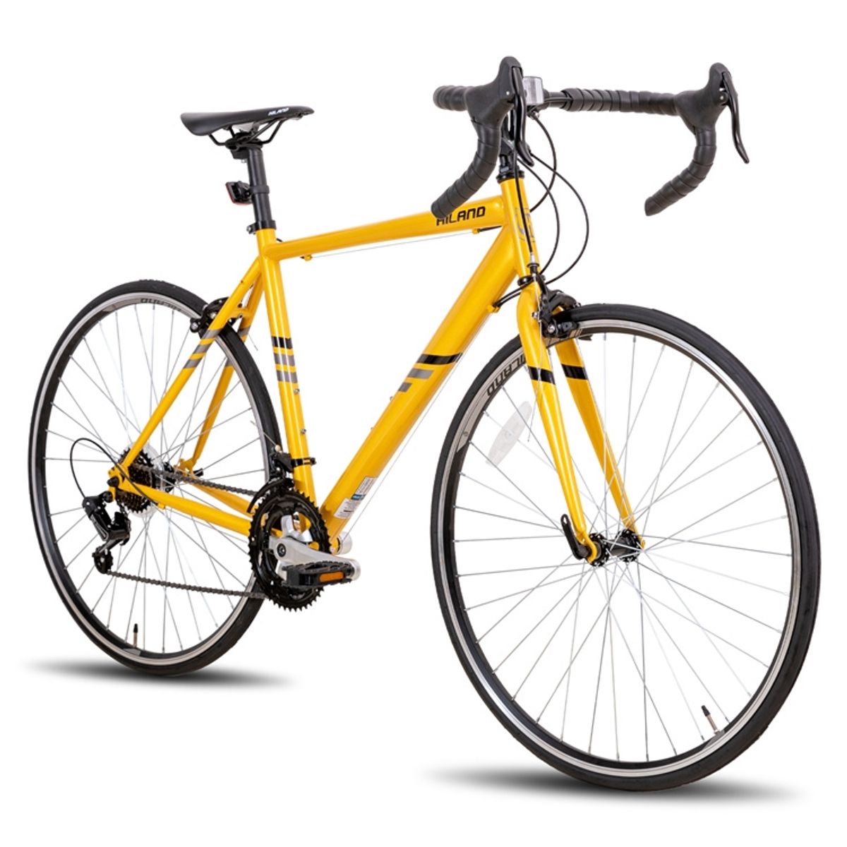 HILAND - Bicicleta Ruta HILAND Aro 28 Amarillo + Funda gratis