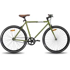 HILAND - Bicicleta Fixie Aro 28 verde + funda gratis