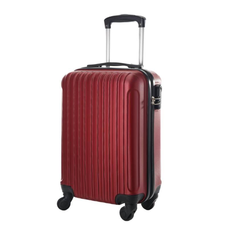 GENERICO - Maleta de Viaje con Lineas Capacidad 8 Kilos 360° - Burdeo