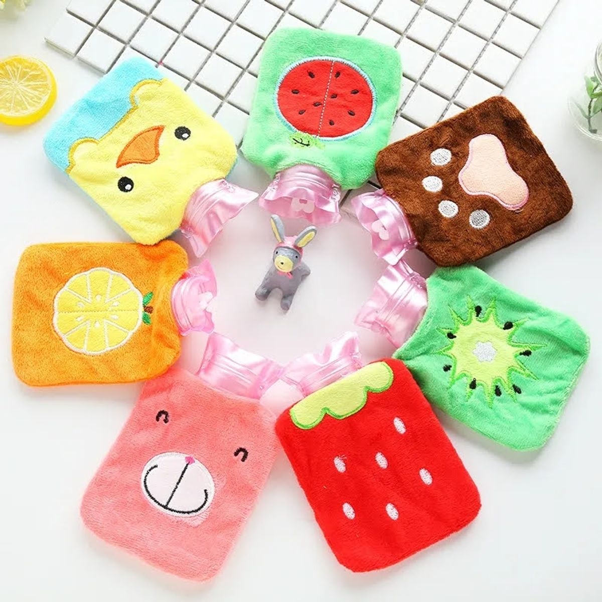 GENERICO - Pack x3 Mini Guatero Kawaii Bolsa Agua Caliente Manos Pies Dolores