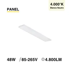 DEMASLED - Panel LED BACKLIGHT Sobrepuesto de 30x120cm 48W Luz Neutra