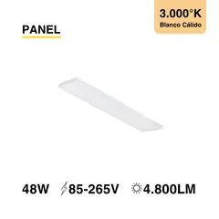 DEMASLED - Panel LED BACKLIGHT Sobrepuesto de 30x120cm 48W Luz Cálida