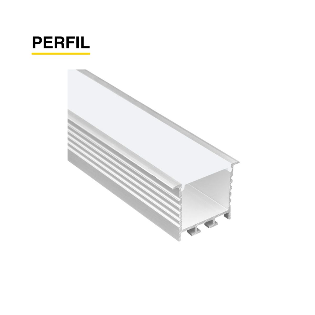DEMASLED - Perfil de Aluminio LINEAR Para cinta LED 35x35mm Cover Opal 2m