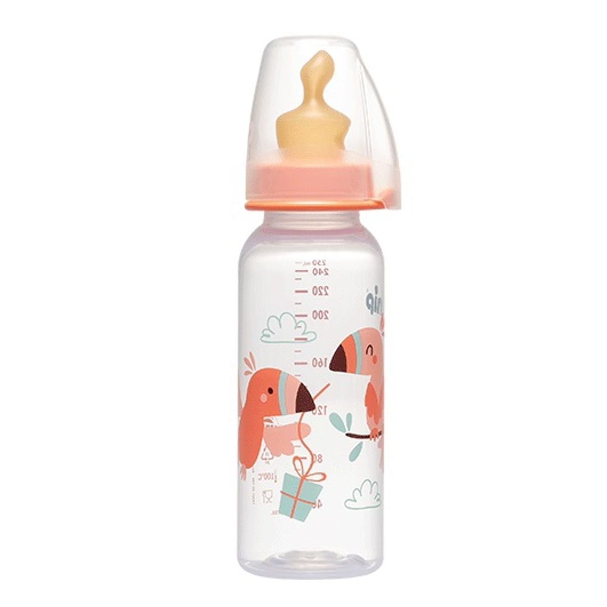 NIP - Mamadera tetina ortodóntica látex anticólicos NIP