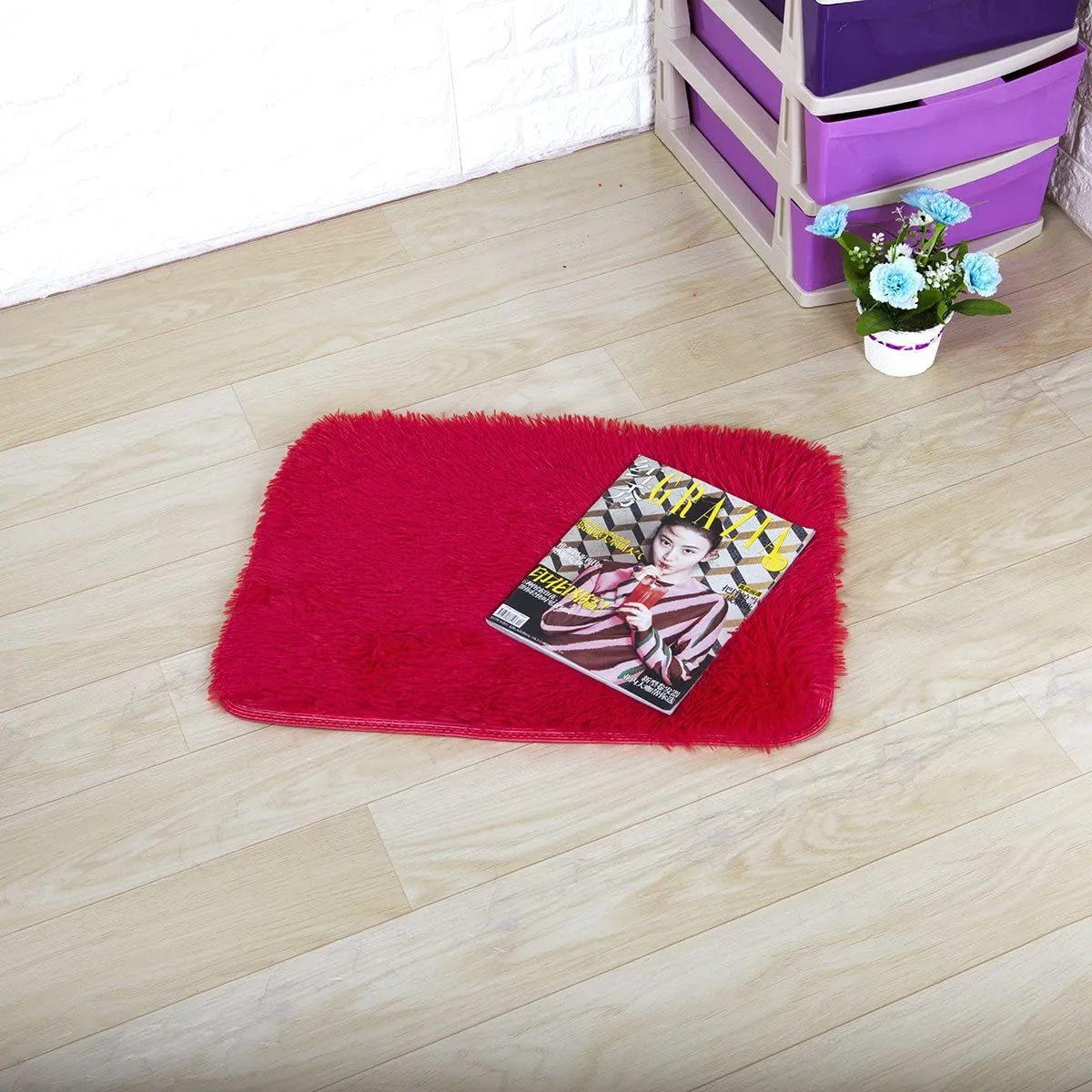 GENERICO - 3 alfombras pequeñas peluditas, para bajada de cama, 50x80cm