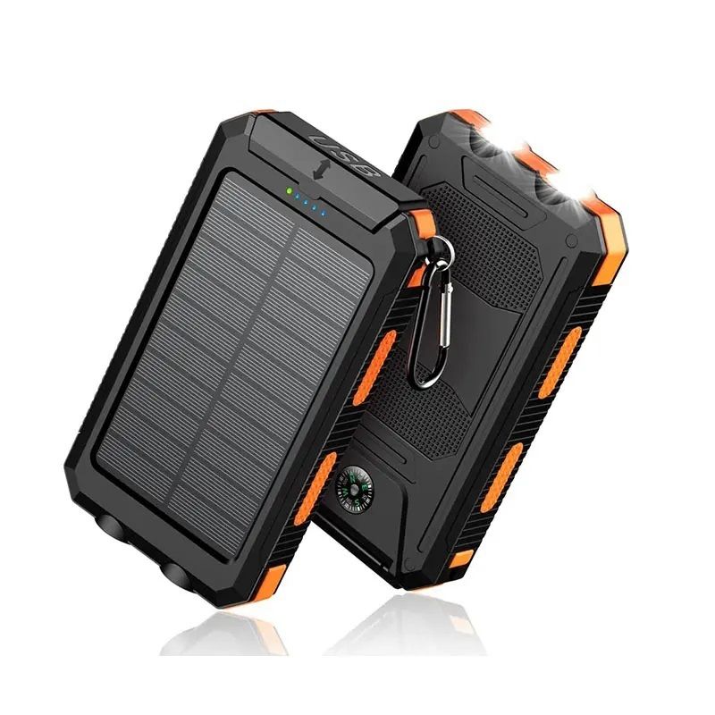 GENERICO - Cargador Solar Portátil 20000mAh Linterna a Prueba de Agua y polvo