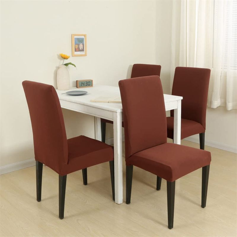 GENERAC - fundas para sillas de comedor  (4 unidades) cuadrille unicolor
