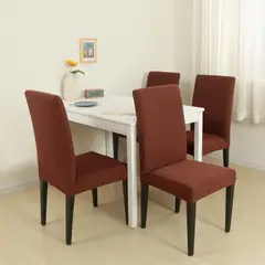 GENERAC - Fundas para sillas de comedor (4 unidades) cuadrille unicolor