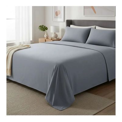 Imagen 2 del producto Juego de Sábanas Unicolor Polar 1.5 Plazas - Gris