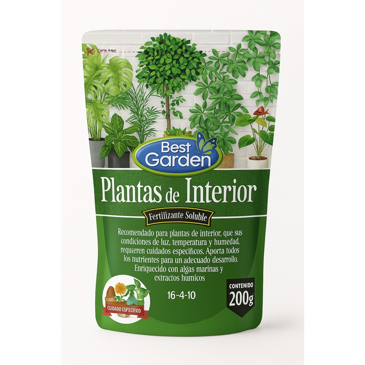 BEST GARDEN - Fertilizante Plantas De Interior. 200 Grs. Best Garden.