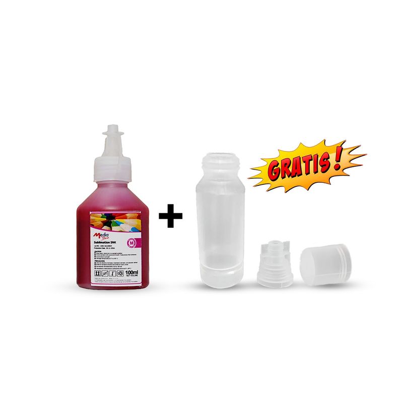MALIK - Tinta Magenta Sublimacion 100ml con Botella T544 para Epson L1250