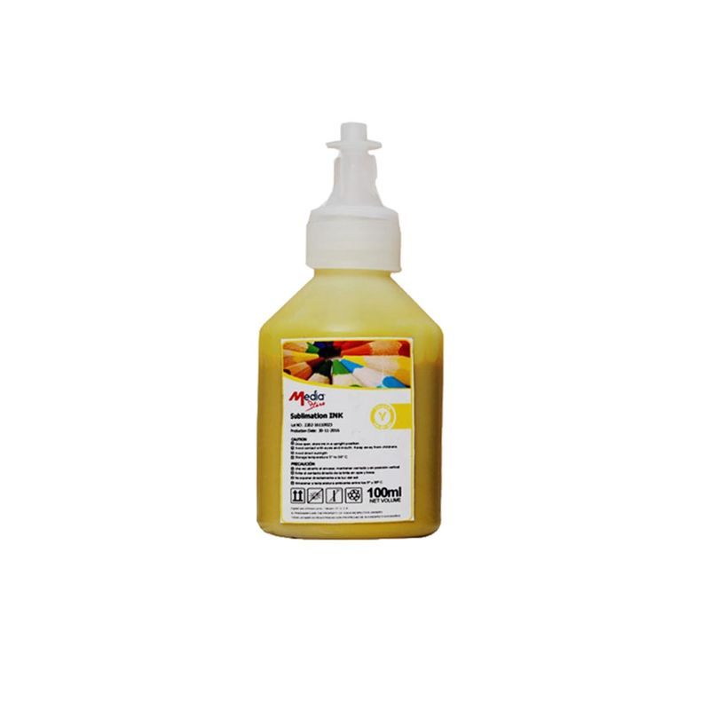 MALIK - Tinta Amarillo Sublimacion 100ml con Botella T544 para Epson L3210