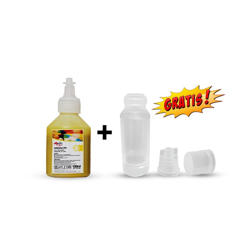 MALIK - Tinta Amarillo Sublimacion 100ml con Botella T544 para Epson L5290