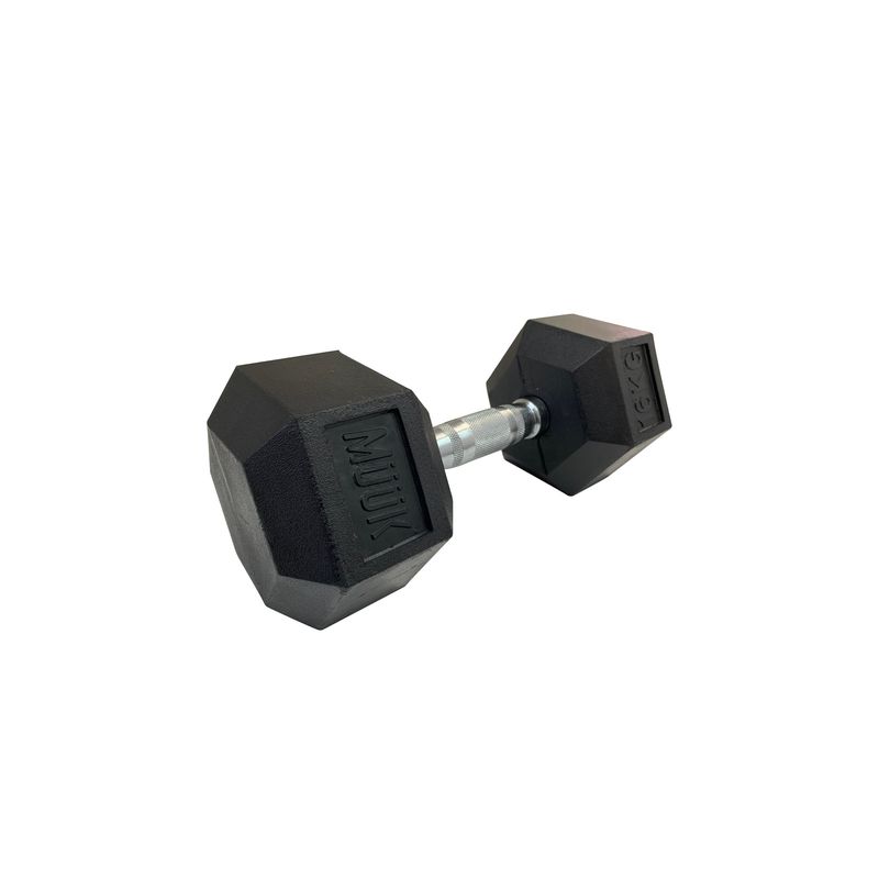 MUUK - Mancuerna Hexagonal Muuk Goma 16Kg Entrenamiento