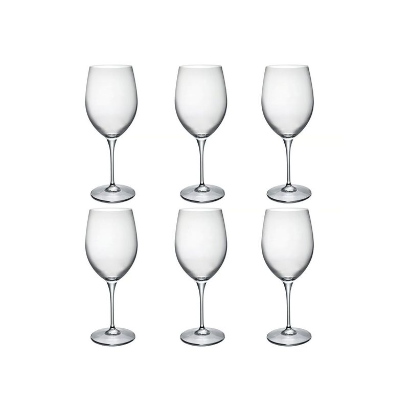 GENERICO - Set 6 Copas Vino Chard Premium Vidrio Italiano Bormioli Rocco
