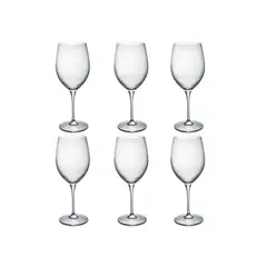 GENERICO - Set 6 Copas Vino Chard Premium Vidrio Italiano Bormioli Rocco