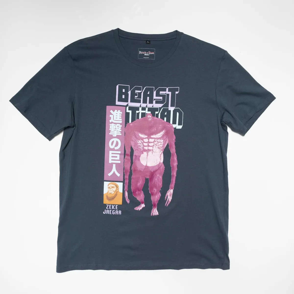 ATTACK ON TITAN - Polera Hombre YOU Attack On Titan Beast Azul Marino