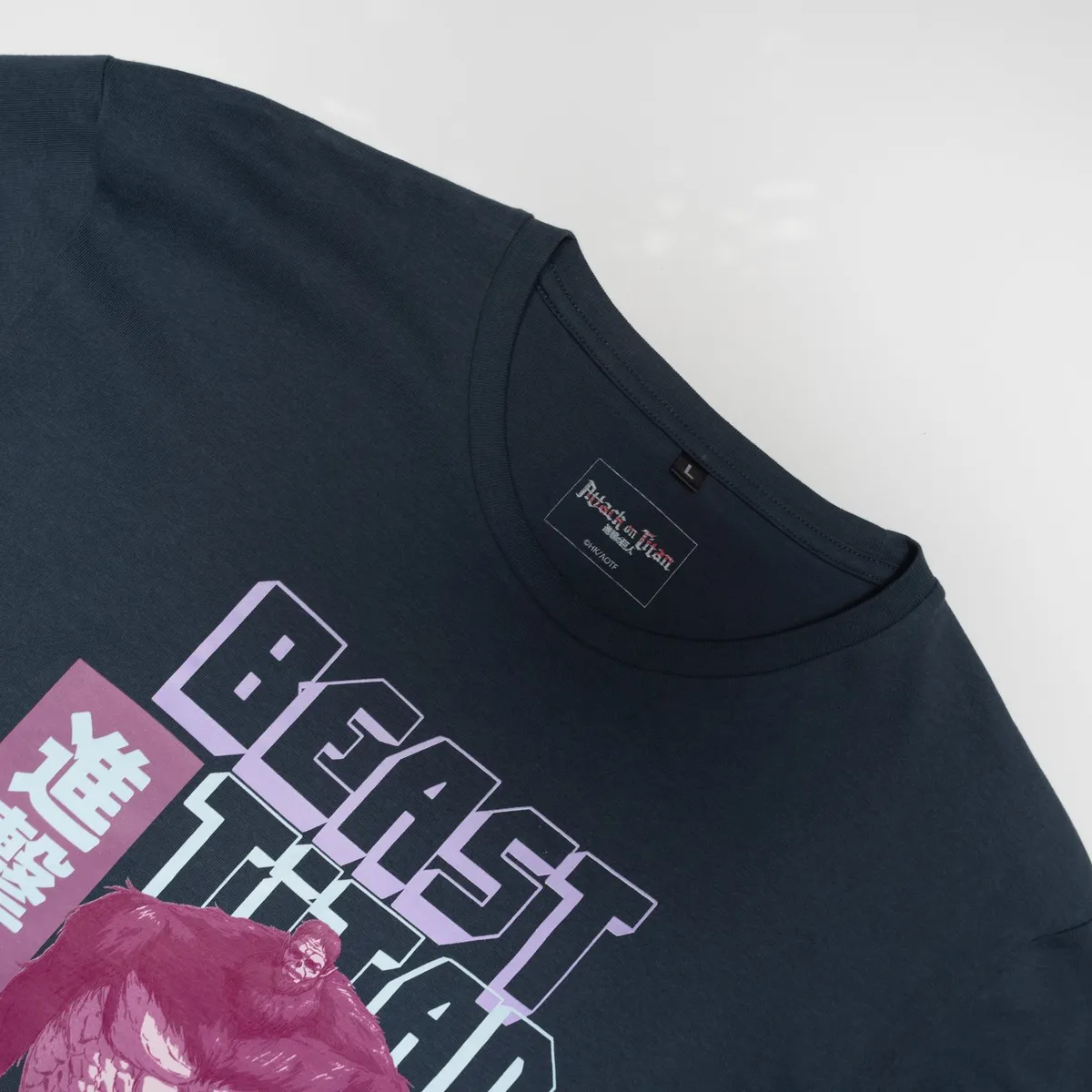ATTACK ON TITAN - Polera Hombre YOU Attack On Titan Beast Azul Marino