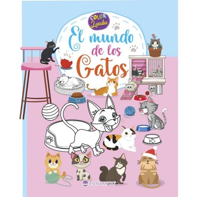TOP10BOOKS - LIBRO COLORLANDIA-EL MUNDO DE LOS GATOS /619