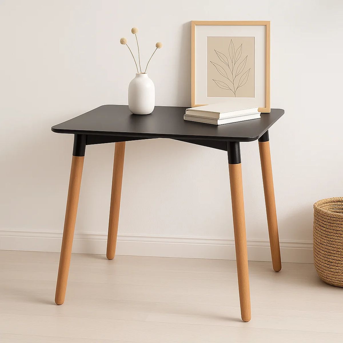 KLIK - Mesa Cuadrada de Comedor Eames 80x80cm Negra KLIK