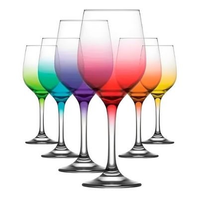 Imagen 2 del producto Set 6 Copas de Vino Colores Ella Vidrio Turco