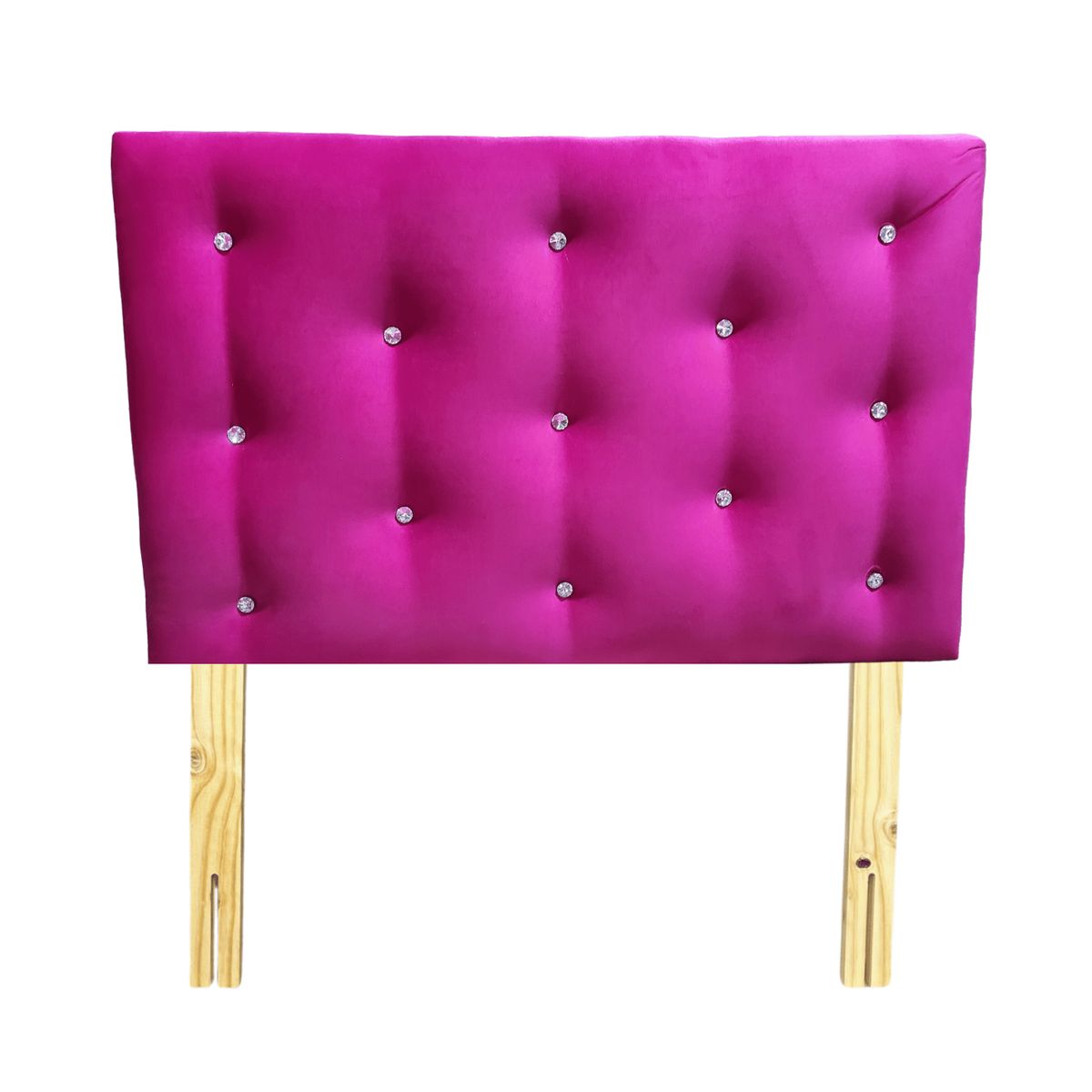GENERICO - Respaldo 1 Plaza Fucsia Felpa Diamante Muebles Rimar