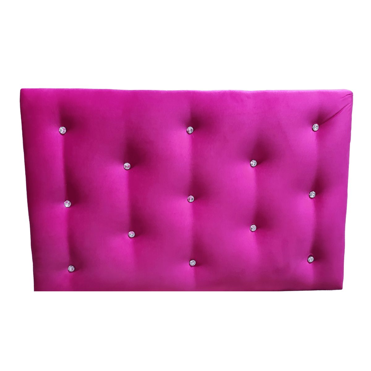 GENERICO - Respaldo 1 Plaza Fucsia Felpa Diamante Muebles Rimar