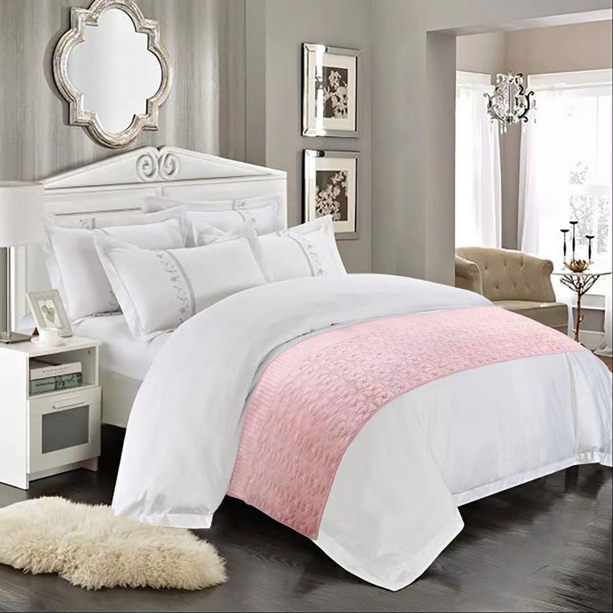 GENERICO - piecera decorativa para cama, sofá, sillón y mas. (King y 2 plaza)