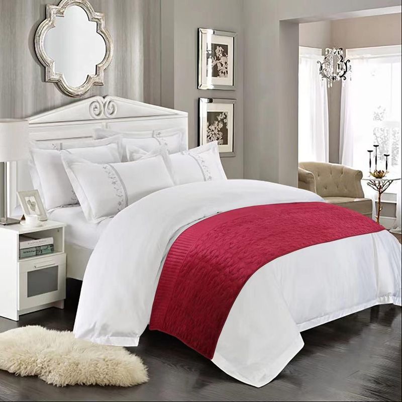 GENERICO - piecera decorativa para cama, sofá, sillón y mas. burdeo ( 210 x 95 )