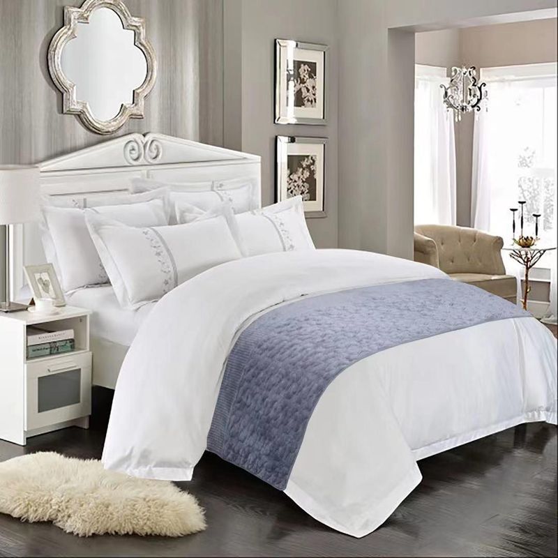 GENERICO - piecera decorativa para cama, sofá, sillón y mas. gris ( 210 x 95 )