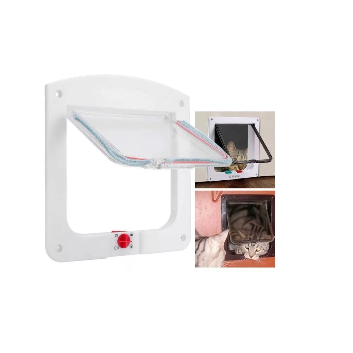 GENERICO - Puerta Abatible Para Perros Gatos Pequeños Entrada Y Salida