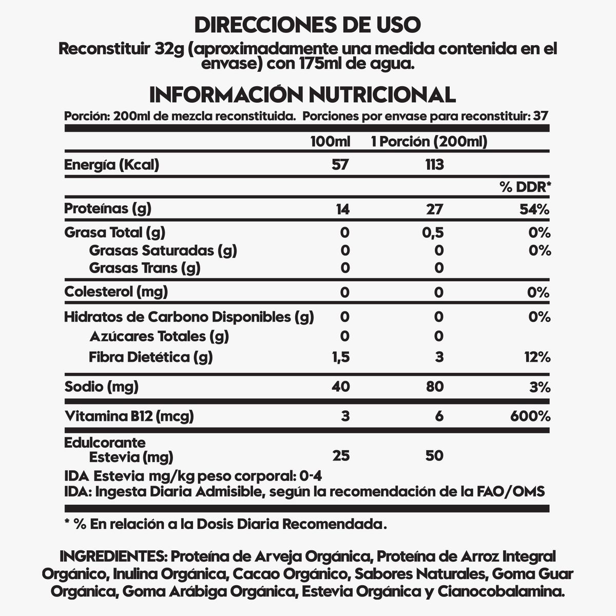 ITALO GROTTINI - Proteína vegana 2,6 LB Chocolate y Creatina micronizada 300gr s/sabor