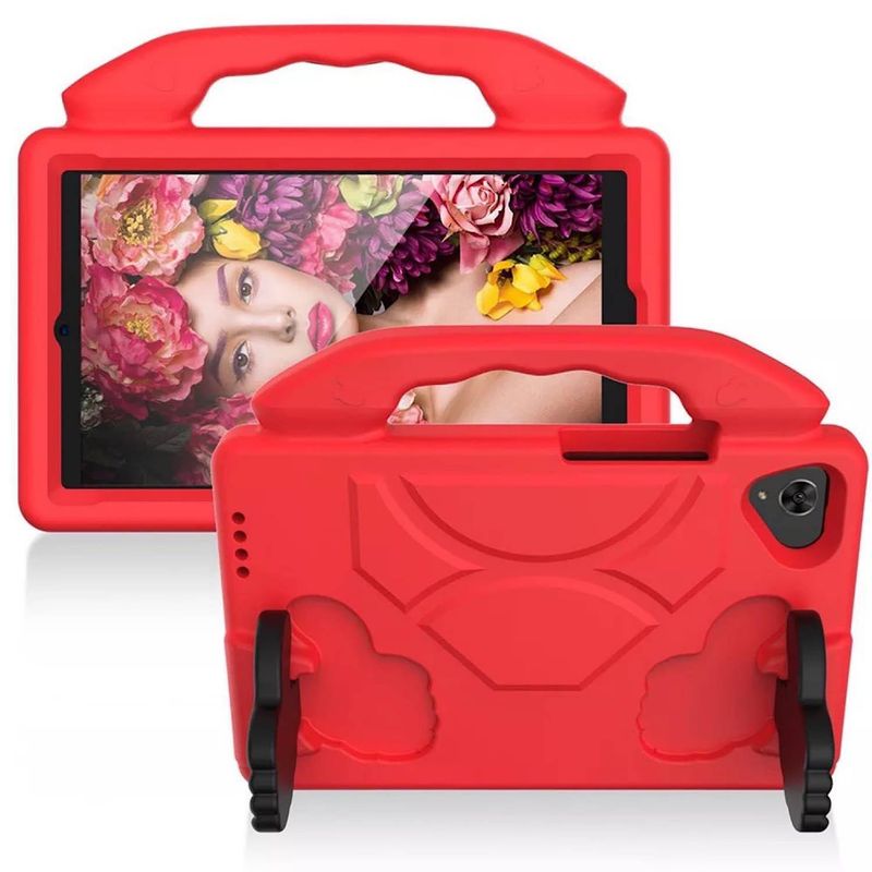 GENERICO - Carcasa para IPad 10.2 y 10.5 " Niños Manitos Anticaídas! -ROJA-