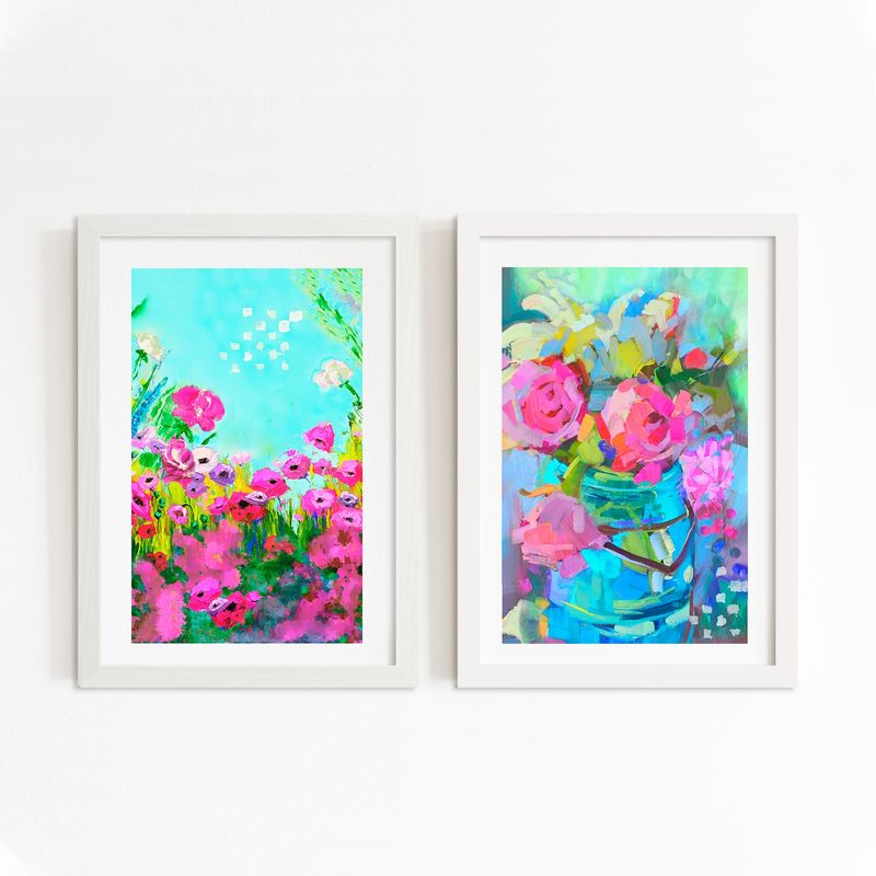 DECORACION PAJARITO - Cuadros decorativos flores