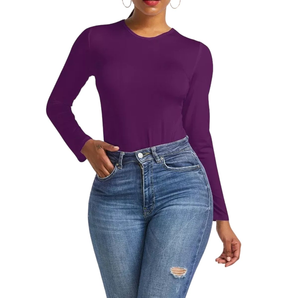 GARSIL - Polera Body Manga Larga Para Mujer Con Fibra De Bambu