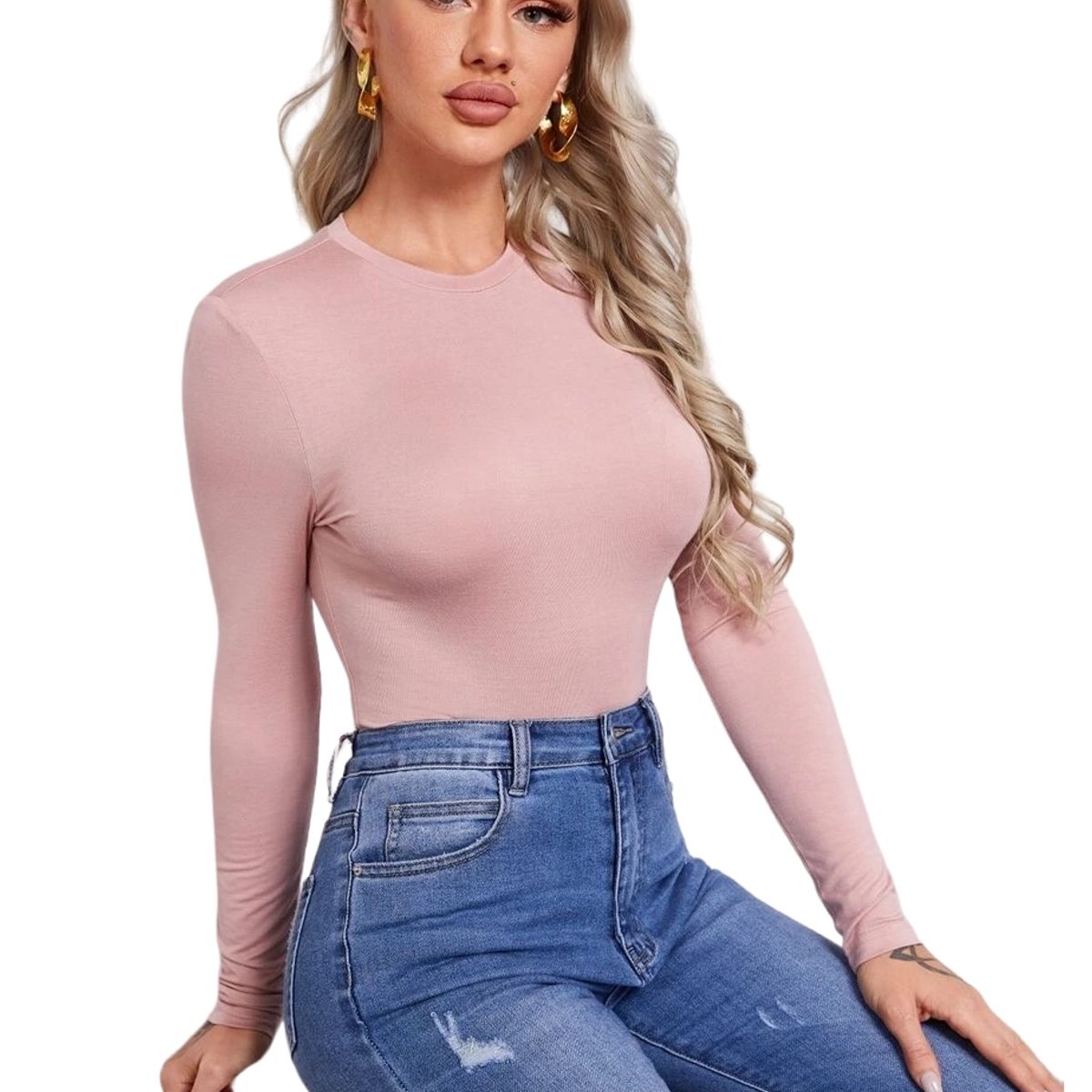 GARSIL - Polera Body Manga Larga Para Mujer Con Fibra De Bambu