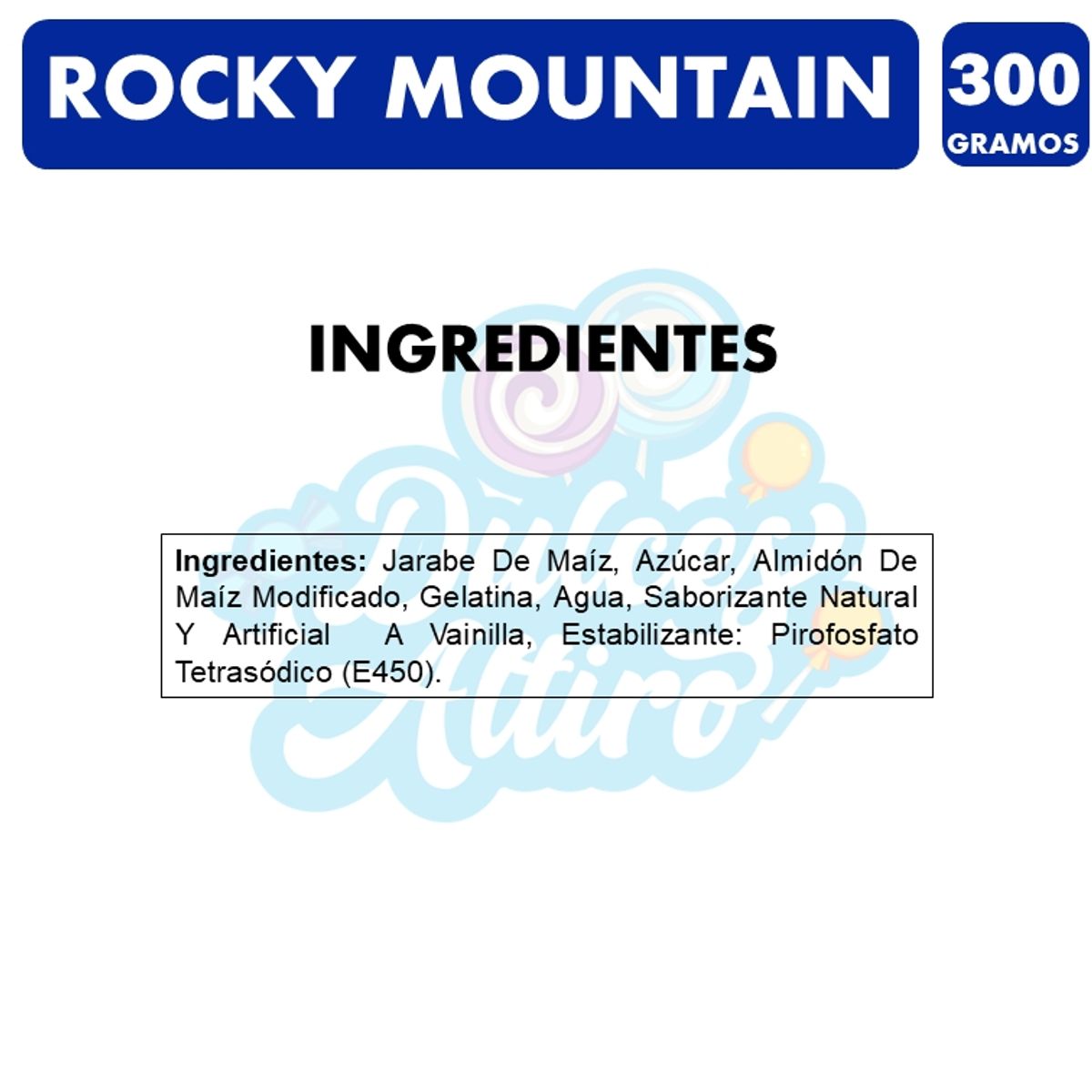ROCKY MOUNTAIN - Marshmallows Blancos Rocky Mountain (bolsa Con 300 Gramos)