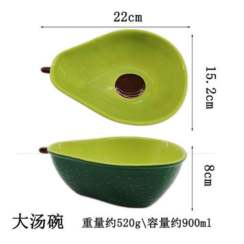GENERICO - Bowl Fuente Con Forma De Palta Para Fruta Verdura Palta