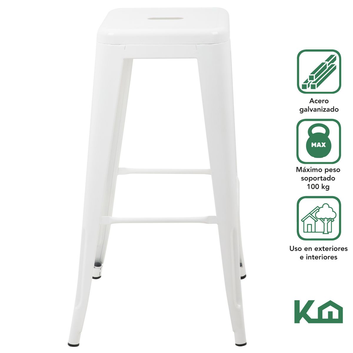 LUMAX - Piso Bar Silla Tolix Metalica Colores Hogar