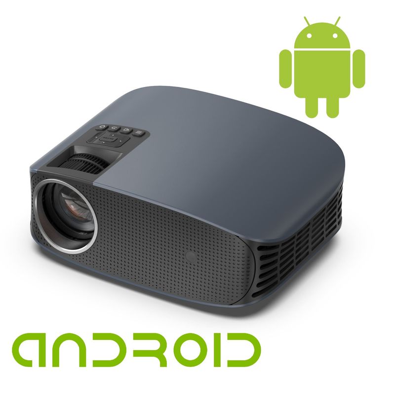 CASTLETEC - Proyector LED Android 9.0 Wifi 5G Full HD 320 ANSI 5000 Lumenes YG680