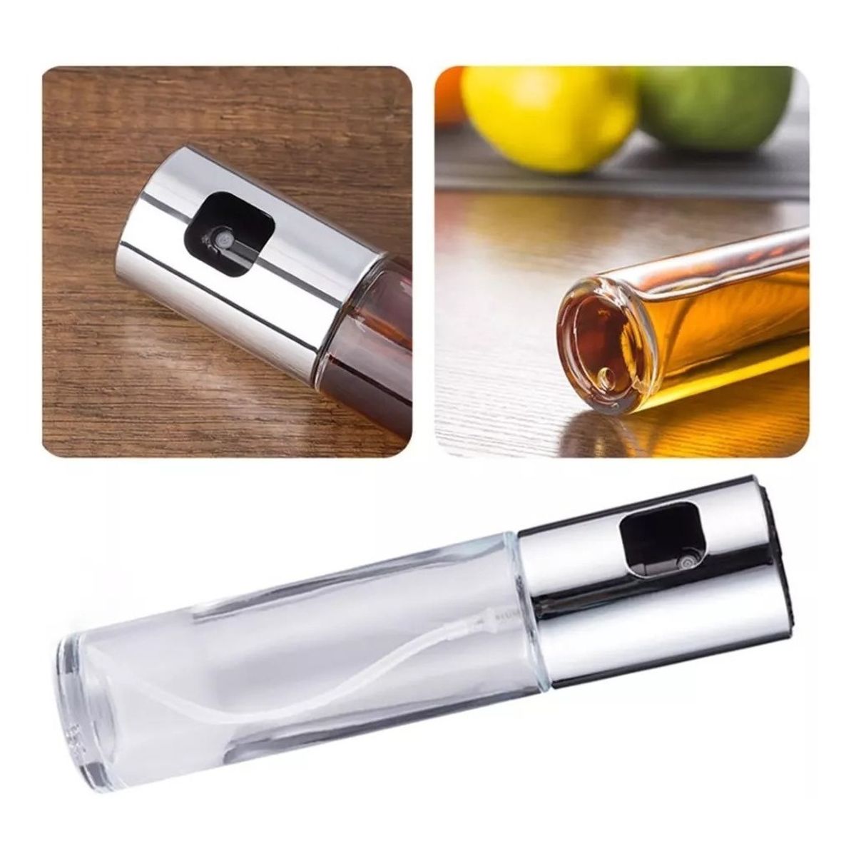 GENERICO - Spray Rociador Pulverizador Dispensador Aceite Vinagre Silver