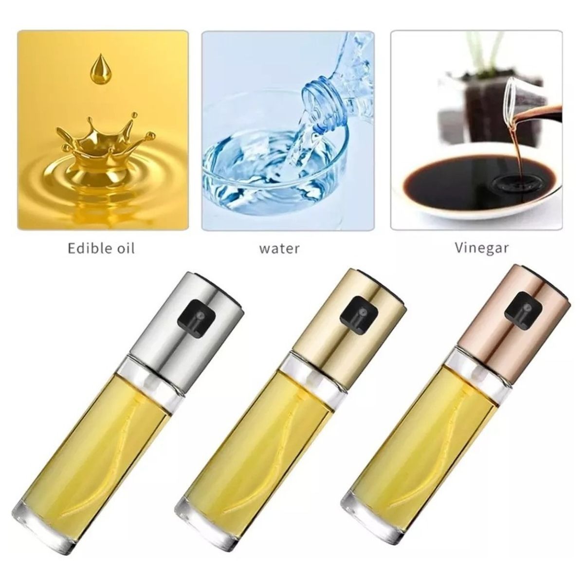 GENERICO - Spray Rociador Pulverizador Dispensador Aceite Vinagre Gold