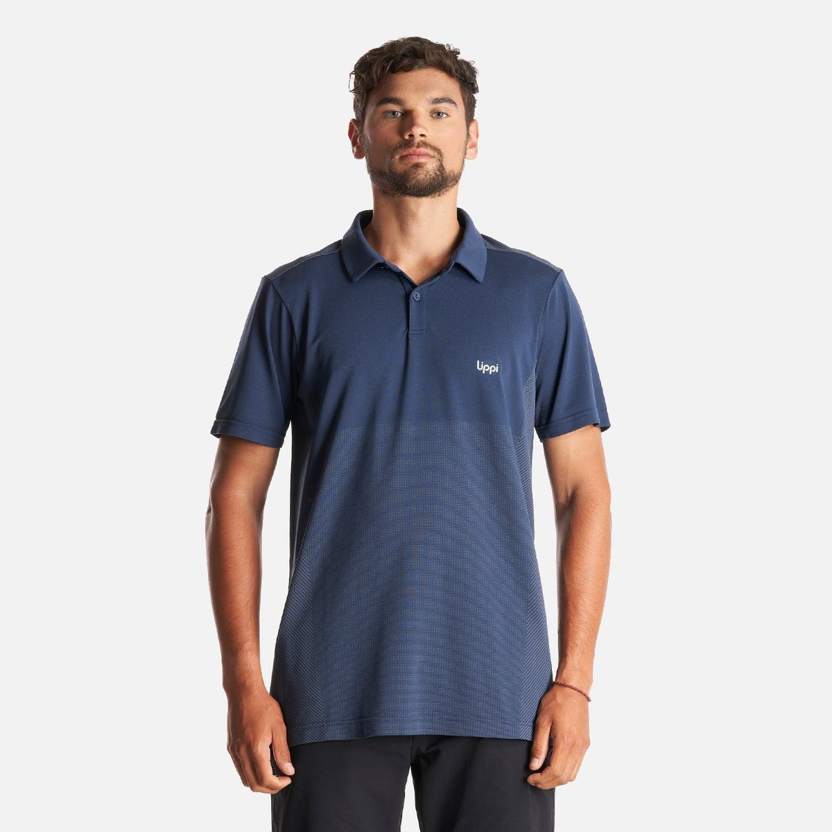 LIPPI - Polera Hombre B-Classic Seamless Polo Azul Noche Lippi