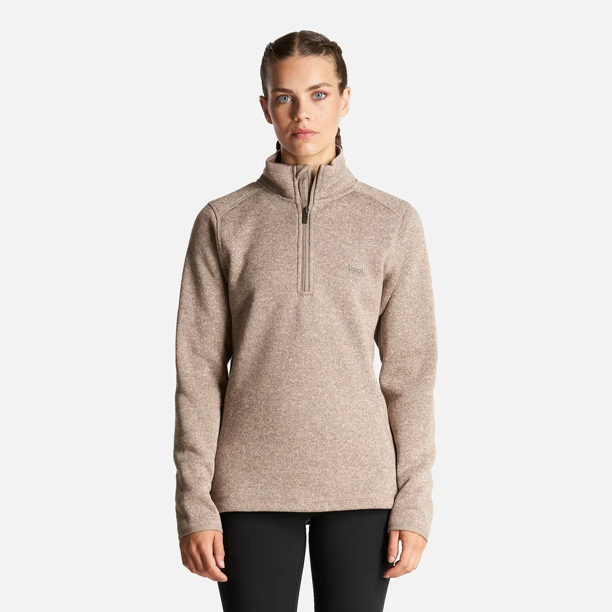 LIPPI - Poleron Mujer Coronado Therm-Pro Pullover Melange Beige Lippi