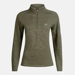 LIPPI - Poleron Mujer Coronado Therm-Pro Pullover Melange Verde Oscuro