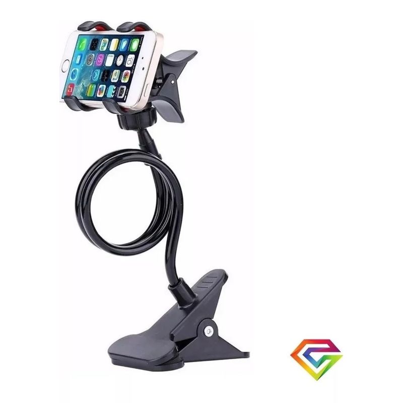 GENERICO - Soporte Celular Pinza Brazo Flexible Sujeta Celular