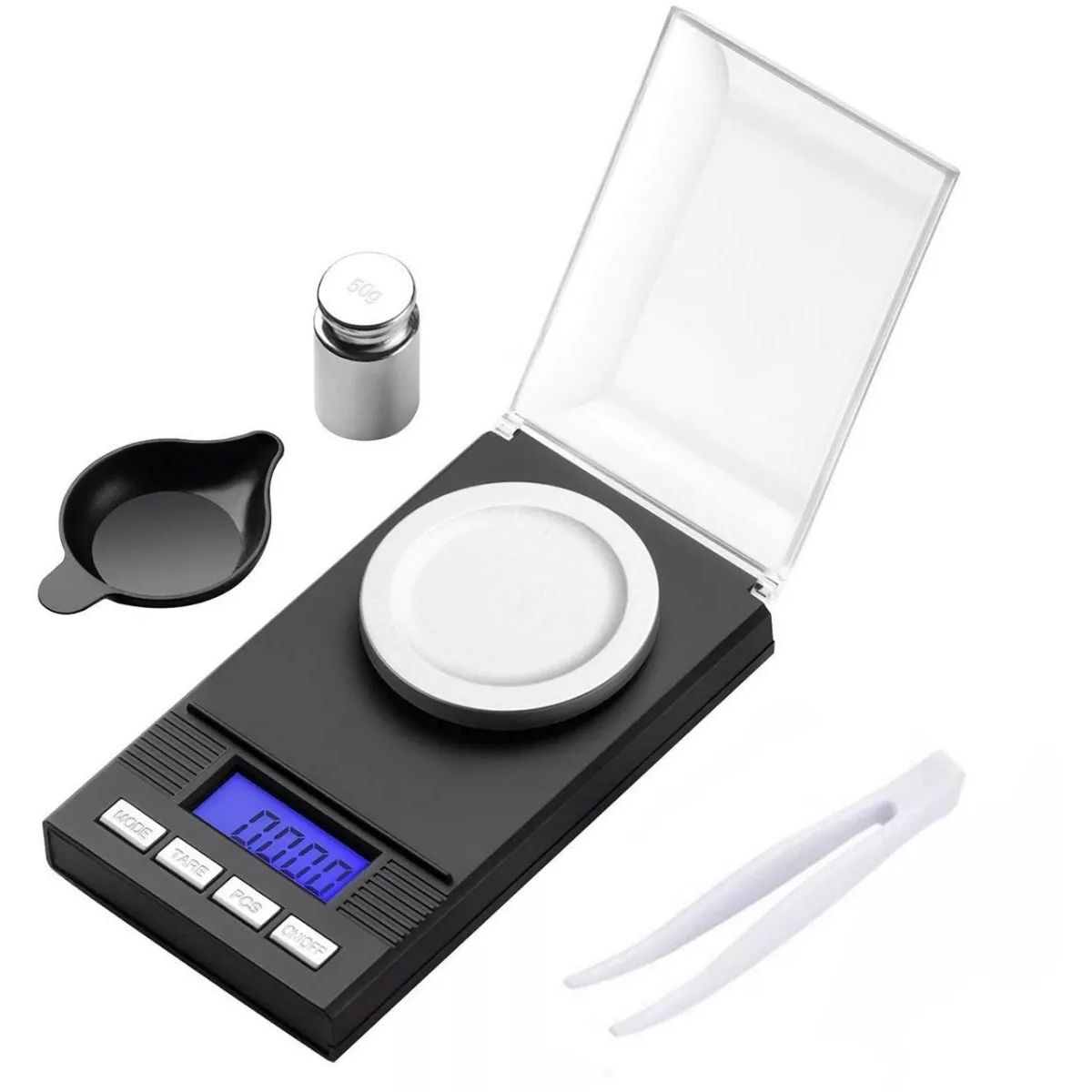 KUANGYE - Balanza Digitales De Precisión Lcd De Miligramos 50g0001g