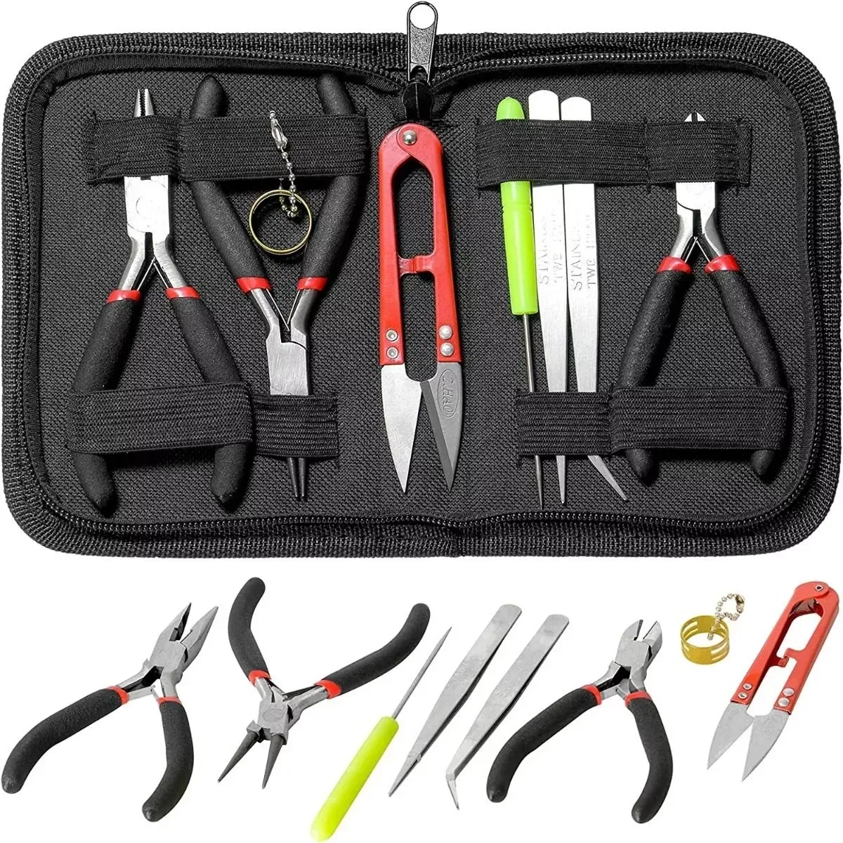 KUANGYE - Set De Herramientas Bisutería Joyería Alicates Pinzas Tijera